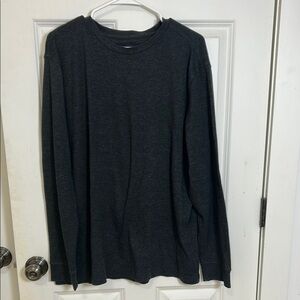 Croft & Barrow Black Long Sleeve T shirt size XL dark gray